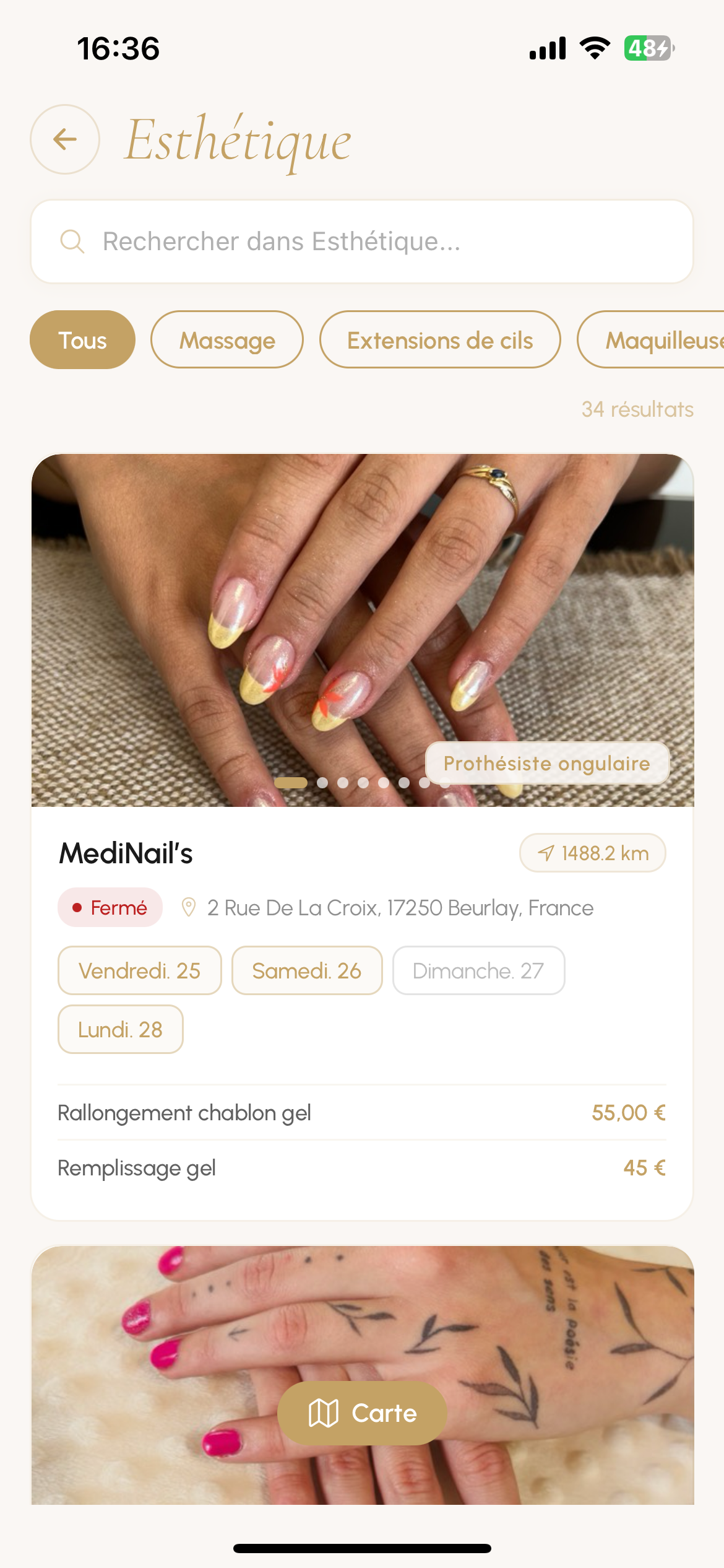 VAYBA App - Catégorie